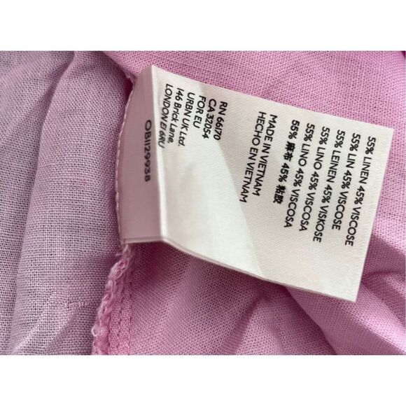 FREE PEOPLE  LINEN Tunic in Pink  Size XS - Picture 9 of 10